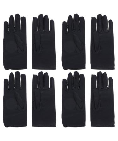 Beaupretty Mens Glives 4pairs Cloth Elastic Premium Dry Spa Inspection Gloves Black Store Male Overnight Moisturizing Skin Hand Cracked Shop Etiquette Cotton Men Covers Ceremonial 22X8.5cm Black