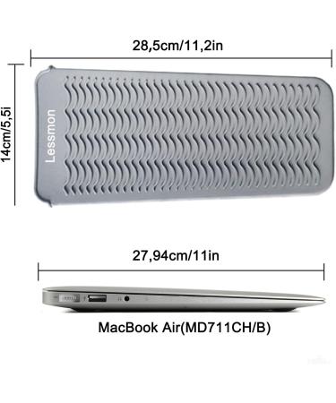 Heat-Resistant Silicone Mat Bag for Curly Bars & Hair Tools | 28.5 cm x 14 cm | Gray - Buy Online on GoSupps.com