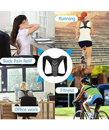 Adjustable Back Posture Corrector Brace Support Belt Clavicle Spine Back Shoulder Lumbar Posture Correction Black lofty ambition - Buy Online on GoSupps.com