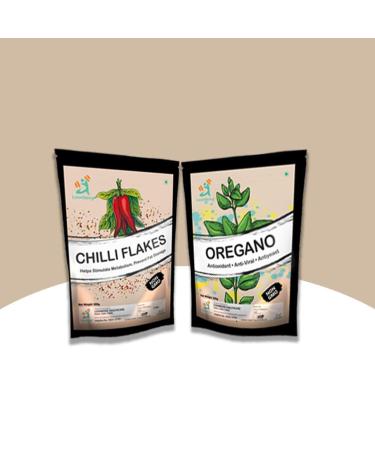 Green Velly Pizza Combo | Oregano and Chilly Flakes |200Gm Each | Special Tasty Spices for Seasonings