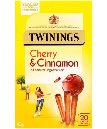 Twinings Cherry & Cinnamon Tea Bags 20 Ct - 40g | Exquisite Blend for a Delightful Tea Experience - Buy Online on GoSupps.com