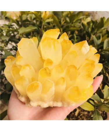 Home Decoration 600-700g New Find Yellow Phantom Quartz Crystal Cluster Specimen 1pc Stones - Buy Online on GoSupps.com