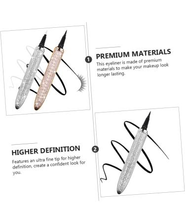 Beatifufu Precise Eyeliner 2pcs Diamond Eyeliner Waterproof Liquid Eyeliner Liquid Eye Liner Makeup Supplies Eyes 1 count (Pack of 1) Assorted Color - Buy Online on GoSupps.com