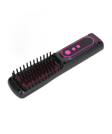 Hair Straightener Brush USB Rechargeable Heated Straightening Brush Professional Cordless Hair Straightening Comb Fast Heating Frizz Control Straightener Comb Gifts for Women