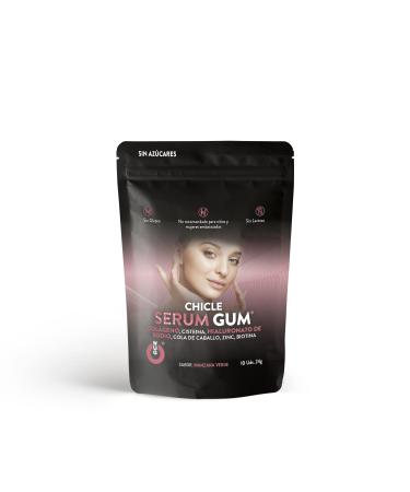 Wugum - Gum serum - functional gum for skin care - It provides firmness and flexibility - Blaid Aging - Green Apple Flavor - Max 3 gum per day - contains 10 gum