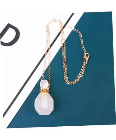 Zerodeko 2pcs Amethyst Aromatherapy Necklace - Natural Perfume Bottle Pendant for Essential Oils - White Diffuser Jewelry - Buy Online on GoSupps.com