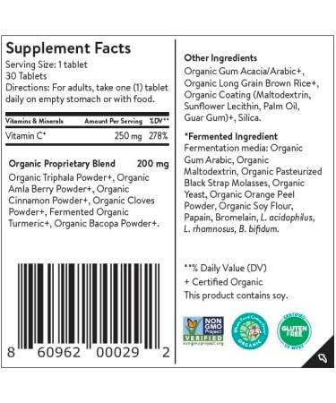 Movita Fermented Vitamin C 250mg Immunity Booster Antioxidant Protection Aids Collagen Synthesis & Iron Absorption Organic Vegan Gluten-Free Non-GMO 30-Day Supply (Eco-Friendly Pouch) - Buy Online on GoSupps.com