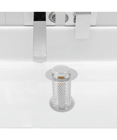 Abizarch 2Pcs Stainless Steel Floor Drain Filter Easy to Use Sink Drain Strainer Filter Multifunctional Sink Drain Strainer Pop Up Bounce Core Bathroom Drain Filter Fast Draining for Bathroom Kitchens - Buy Online on GoSupps.com