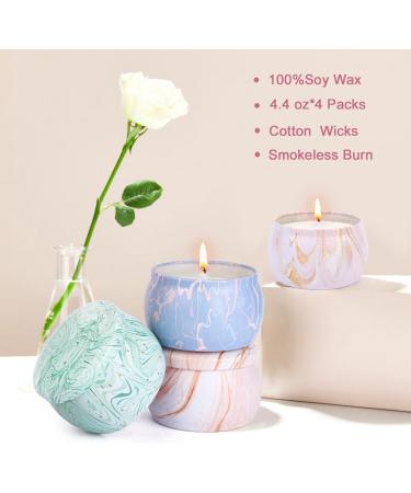 Soy Candle Gifts for Women | Aromatherapy Candle Set - 4 Pack Lavender Vanilla Lemon Fig | 120H Burning Time | Perfect for Christmas Birthday & Valentine's Day - Buy Online on GoSupps.com