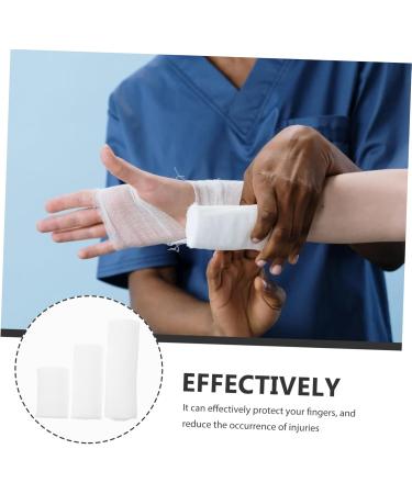 NOLITOY Care Dressing Bandages - 3 Rolls Athletic Tape for Knee & Head Wraps | Sports Tape & Bandaging Supplies for Legs & Calves - Durable Polyester White - Buy Online on GoSupps.com