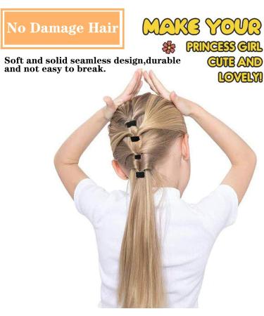 100pcs Black Hair Bobbles for Girls - Soft Elastic Hair Ties for Baby Toddler - Ponytail Holders Kids Hair Accessories - Buy Online on GoSupps.com