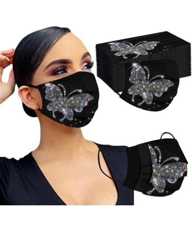 Buy Amyglin 50-Piece Disposable 3-Layer Non-Woven Fabric Face Masks - Breathable Butterfly Motif Scarf Necker for Adults | International Shipping Available - Buy Online on GoSupps.com