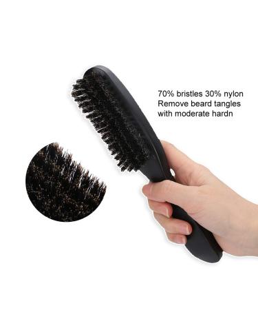 Beard Brush for Men | Soft Bristles & Curved Design | Wooden Mustache & Hair Styling Brush - Buy Online on GoSupps.com