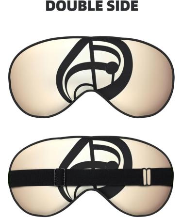 Buy SSIMOO Music Note Print Soft Sleep Eye Mask | Breathable Travel Eye Patch for Relaxation - Black - Buy Online on GoSupps.com