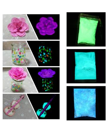 Fluorescent Powder 3x100g - Non-Toxic Luminescent Pigment for Neon Lights & Dark Effects - Professional Phosphorescent Color - Buy Online on GoSupps.com