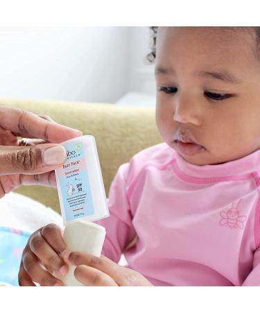 Babo Botanicals Baby Face Mineral Sunscreen Stick SPF 50 - 70% Organic Ingredients, Zinc Active, Water-Resistant, Reef-Friendly, Fragrance-Free - 0.6 oz - Buy Online on GoSupps.com