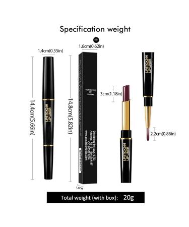 2-in-1 Waterproof Lipstick & Lip Liner - Velvet Matte Makeup 12 Colors Multi-Purpose Blush & Eyeliner - Buy Online on GoSupps.com