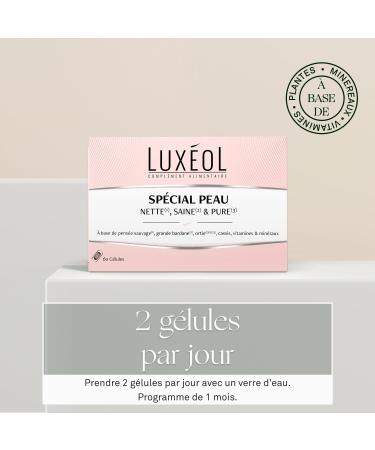 LUX OL - Special Dietary Supplement for Clean Health(2) & Pure(3) Skin - Helps Reduce Impurities(5) & Helps Prevent Age-Related Changes(4) - Made in France - 60 Capsules - Buy Online on GoSupps.com