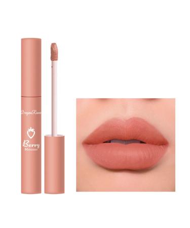 Sunlucky Waterproof Matte Liquid Lipstick Long Lasting - 24 Hour All Day Long Wear Smudge Proof Lip Stain Lipstick - Natural Nude Color Liquid Lip Stick - Matte Lip Gloss (E)