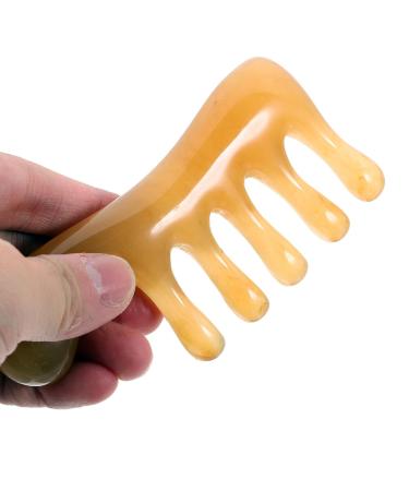 Shop Minkissy 3pcs Resin Massage Comb Set - Jade Comb & Gua Sha Scalp Massager for Head Care | International Shipping Available - Buy Online on GoSupps.com