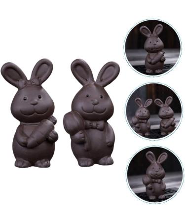 Alipis 2pcs Tea Pet Ornament Rabbit Purple Clay Ceramics - Buy Online on GoSupps.com