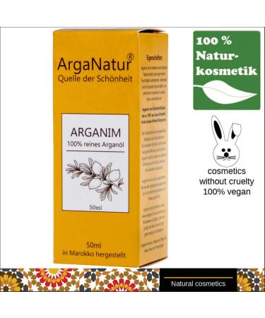 Arganature Arganim | 100% Pure Argan Oil for Skin & Hair | 50ml Organic Anti-Aging Serum | Cruelty-Free Natural Cosmetics - Buy Online on GoSupps.com