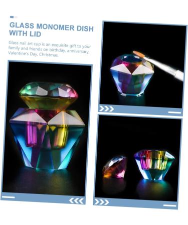 FRCOLOR Glass Cups with Lid Glass Mug with Lid Glass Mugs with Lids Glass Cup with Lid Shot Glass with Lid Dappen Dish Small Glass Dish for Monomer Glass Nail Monomer Dish Symphony Acrylic - Buy Online on GoSupps.com