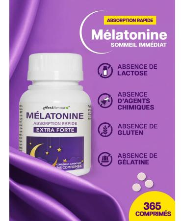 PURE EXTRA STRONG Melatonin (Stock For 12 Months) | Extended Release Sleep Supplement | 365 Cpr. High Dose 1 mg. Melatonin | Gluten And Lactose Free | Easy To Swallow - Buy Online on GoSupps.com