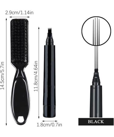 Beard Pen Beard Filler Pencil Beard Pencil Filler for Men Beard Pencil Filler for Men with Brush Hair and Beard Filler Waterproof Long Lasting Natural Black 2pc - Buy Online on GoSupps.com