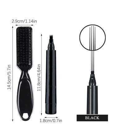 3-in-1 Waterproof Beard Filler Pencil for Men | Natural Black Hair & Beard Filler with Brush | Durable & Easy to Use | Ideal for Perfect Beard Grooming - Buy Online on GoSupps.com
