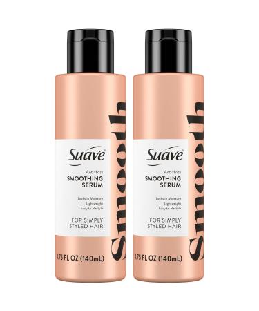 Suave Hair Serum for Frizzy And Damaged Hair - Simply Styled Smoothing Serum Anti-Frizz Hair Products for Women and Men 4.75 Oz Ea (Pack Of 2)