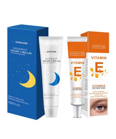 Eye Creams Vitamin E Eye Serum Eye Cream Anti-Aging Under Eye Cream for Dark Circles Puffy Eyes (Face Cream & Eye Cream)