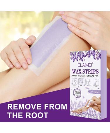 Body Wax Strips - Lavender Scented Hair Removal Pads for Women | Smooth & Easy Facial Hair Removal - Buy Online on GoSupps.com
