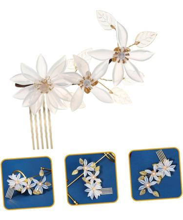 MAGICLULU Flower Comb Bridal Hair Accessory Wedding Hair Comb Combs Tiara Wedding Hair Accessories Wedding Bridal Hair Comb Crystal Hair Comb Crystal Bridal Hair Comb The Flowers Headgear - Buy Online on GoSupps.com