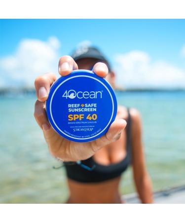 4ocean Reef-Safe Sunscreen SPF 40 - Broad Spectrum UVA/UVB Protection - Ocean-Friendly, Water-Resistant, Non-Nano Zinc Oxide Formula - 2.8 oz (Each tin funds removal of 1 pound of trash) - Buy Online on GoSupps.com