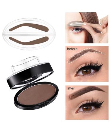 GL-Turelifes Eyebrow Stamp Powder - Professional and Beginner Makeup Tool for Perfect Natural Brow Shape (4 Black Gray) - Buy Online on GoSupps.com
