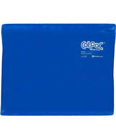 Chattanooga ColPac - Reusable Gel Ice Pack - Blue Vinyl - Standard - 11 in x 14 in (28 cm x 36 cm) - Cold Therapy for Knee, Arm, Elbow, Shoulder, Back for Aches, Swelling, Bruises, Sprains, Inflammation 11x14 Inch (Pack of 1)