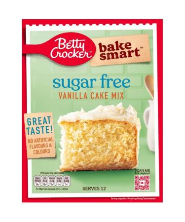 Betty Crocker | Bake Smart | Sugar Free | Vanilla Cake Mix 350g | No Artificial Flavours & Colours | Suitable for Vegetarians