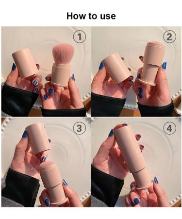 Dajidafu Makeup Brush Retractable Loose Powder Contouring Cosmetic Brushes Short Soft Artificial Fiber Replacement Beauty Make Up Tool Type 4 - Buy Online on GoSupps.com