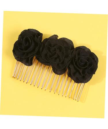 FRCOLOR Bridal Headpieces for Wedding Black Barrettes Hair Accessories for Prom Black Hair Clips Women's Hair Clips Barrettes for Women Floral Hair Accessories Blush The Flowers Miss - Buy Online on GoSupps.com