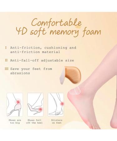 Heel Grips for Loose Shoes | Premium Inserts & Cushions | Prevent Slipping & Blisters | Multicolor Beige & Black - Buy Online on GoSupps.com
