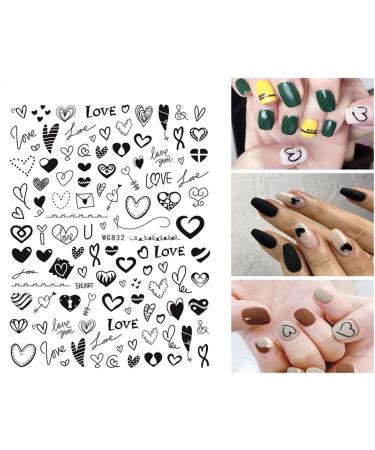 Fashion Romantic Self-Adhesive Heart Love Nail Art Decorations Manicure Accessories Nail Stickers Valentine's Day Decals(4) Style4 - Buy Online on GoSupps.com