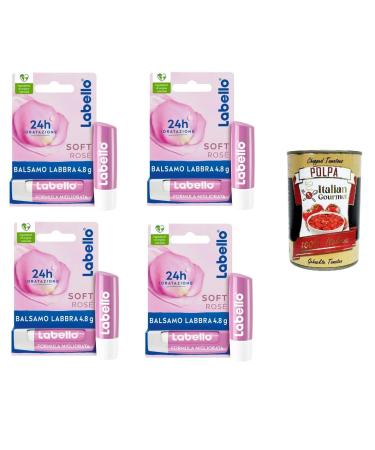 Italian Gourmet E.R. Soft Ros Tinted and Moisturizing Lip Balm with Rose Extract 4 x 4.8 g + Italian Gourmet Polpa 400 g