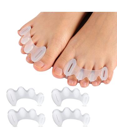 KIYOKI 2 Pairs Toe Separators Toe Spacers Bunion Corrector for Women/Men Foot Alignment - Firm for Advanced Users  Spreaders for Hammertoes  Bunions  Hallux Valgus Support Foot Fitness and Balance Medium Shoe Size Women ...