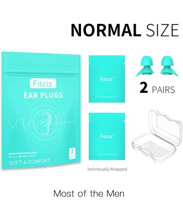 Buy Comfortable Reusable Ear Plugs for Sleeping - 2 Pairs Noise Reduction Earplugs for Sleep & Snoring (Men L+M) - International Shipping Available - Buy Online on GoSupps.com