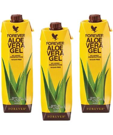 Forever Living Triple pack 3 x 1 Litre Aloe Vera Gel Blueberry Apple and Peach Pulp Flavour 100% Natural Pure Drinking Juice Tripack aloe vera gel - Buy Online on GoSupps.com