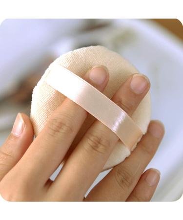 Velour Loose Powder Puffs 5Pcs Round Makeup Powder Puffs Sponge Velour with Portable Clear Box 2.1in - Buy Online on GoSupps.com