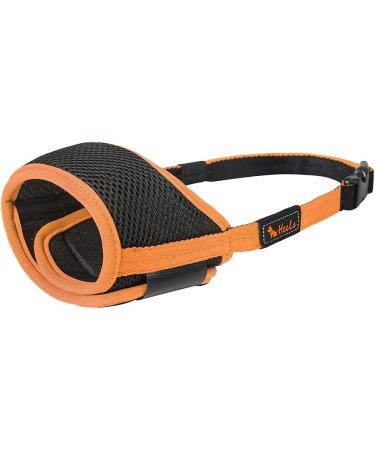 Heele Adjustable Nylon Dog Muzzle - Breathable Safe & Fast for Small to Medium Dogs | XL Orange - Prevents Biting Chewing & Barking - Buy Online on GoSupps.com