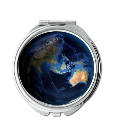 Mirror earth makeup mirror Earth Globe Sea Trenches Earth's Crust Space makeup mirrors pocket mirror portable mirror