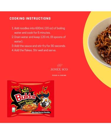Korean Ramen Original Spicy Curry and Extra Spicy Hot Chicken Flavor Noodles Bundle with JONEX SCO Reusable Melamine Chopsticks and Melamine Chopstick Holder (5 items) - Buy Online on GoSupps.com
